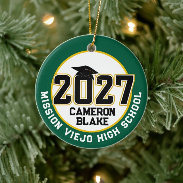 Letterman Class of 2027 Photo Graduation Ceramic Tree Decoration (Tree)