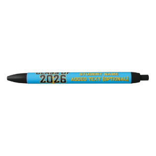 Letterman Grad Cap Class of 2026 Graduation Black Ink Pen