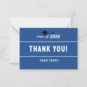 Letterman Graduation Blue Card