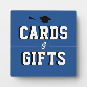 Letterman Graduation BLUE Cards & Favours  Plaque