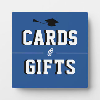 Letterman Graduation BLUE Cards & Favours  Plaque