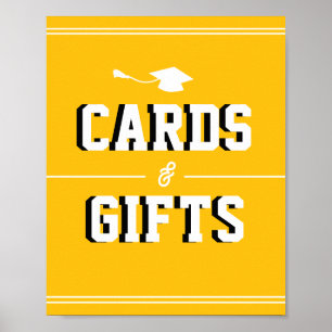 Letterman Graduation YELLOW  Cards & Favours  Poster