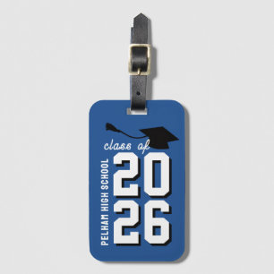 Letterman School Colours Graduation Customisable  Luggage Tag