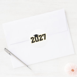 Lettermen Class of 2027 Graduation Classic Round Sticker