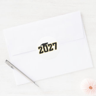 Lettermen Class of 2027 Graduation Classic Round Sticker