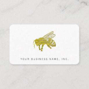 Letterpress Bee Business Card
