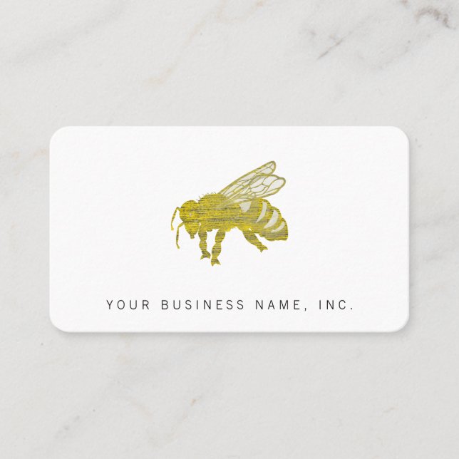 Letterpress Bee Business Card (Front)