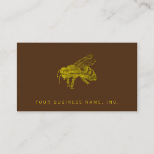 Letterpress Bee Business Card