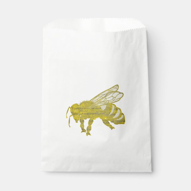 Letterpress Bee Favour Bags (Front)