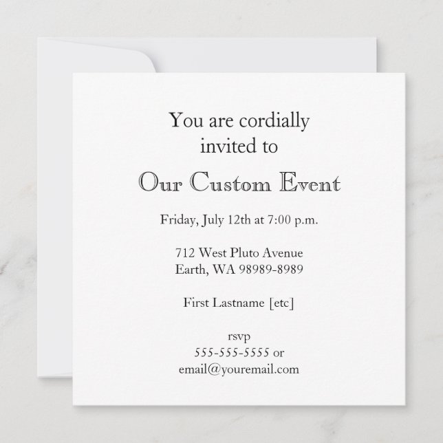 Letterpress Bee Invitation (Front)