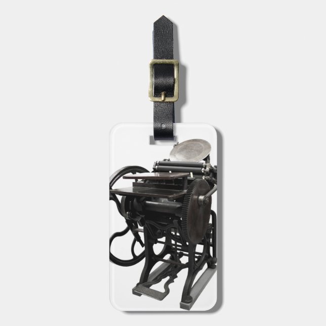 Letterpress from 1888 luggage tag (Front Vertical)