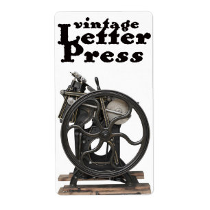 Letterpress from 1901 wine label