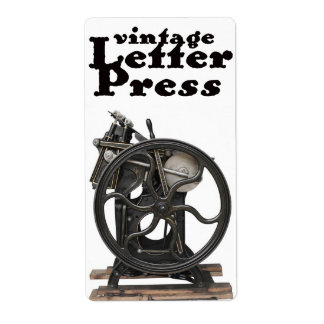 Letterpress from 1901 wine label