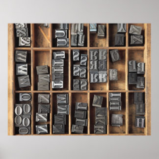 letterpress metal type poster
