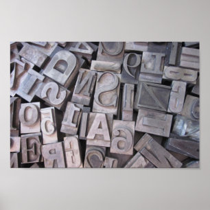 Letterpress Metal Type Poster