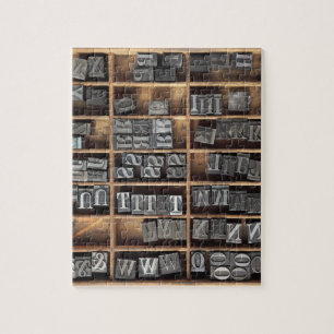 letterpress metal type puzzle