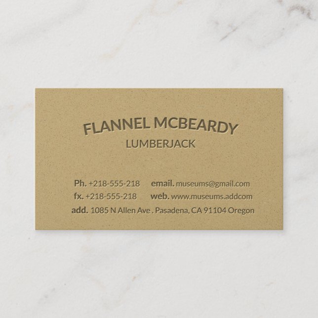 Letterpress Modern Professional Gold Business Card (Front)