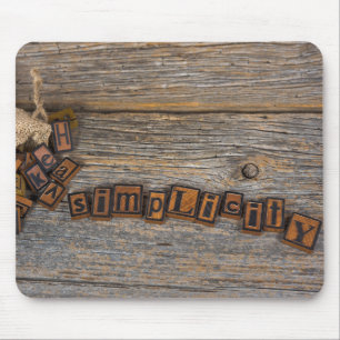 Letterpress Simplicity Mouse Mat