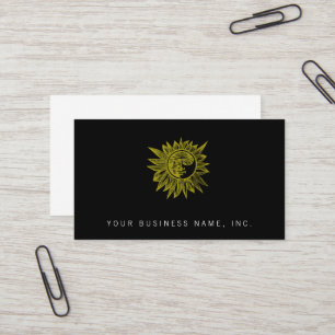 Letterpress Style Sun Business Card
