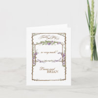 Letterpress Style Vintage Faux Bois Trellis Purple