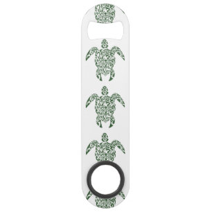 Letterpress Tribal Style Turtle