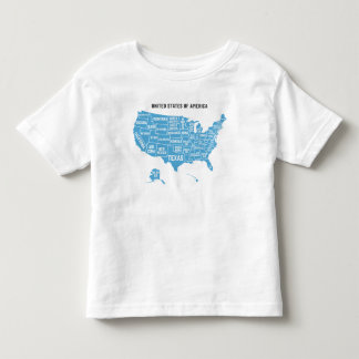 Letterpress USA Map T-Shirt