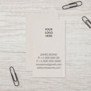 Letterpress Your Logo Simple Business Card