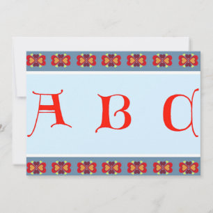 Letters ABC Invitation