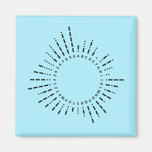 Letters and Numbers in Morse Code Magnet
