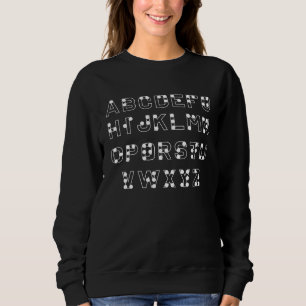 Letters Braille Dots Learn Braille Language Braill Sweatshirt