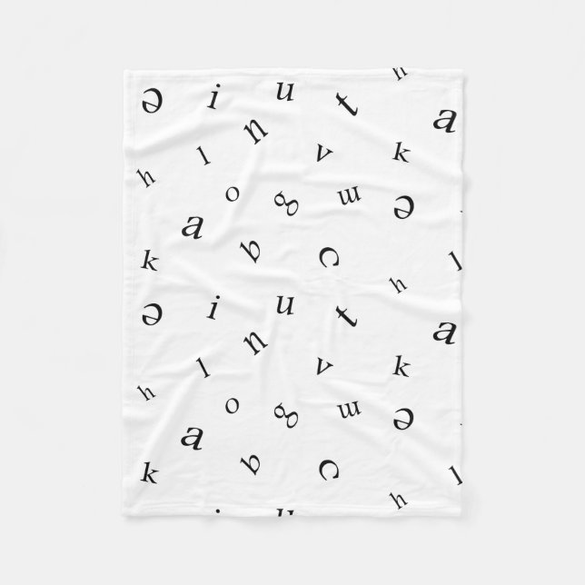 Letters Fleece Blanket (Front)