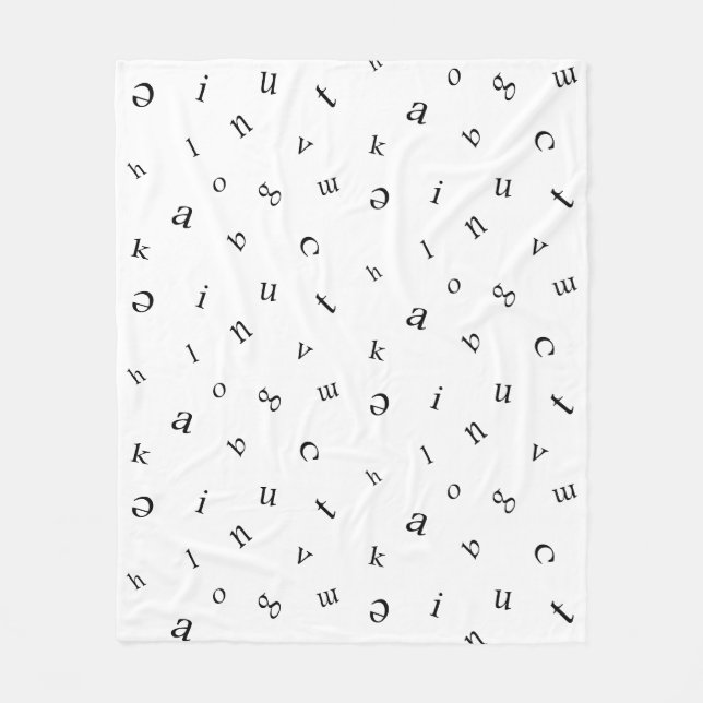 Letters Fleece Blanket (Front)
