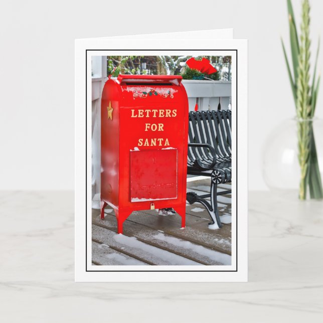 Letters for Santa Mailbox Holiday Card (Front)