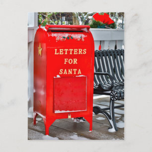 Letters for Santa Mailbox Holiday Postcard
