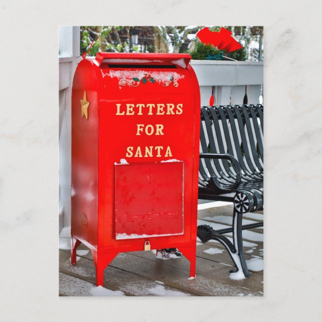 Letters for Santa Mailbox Holiday Postcard (Front)