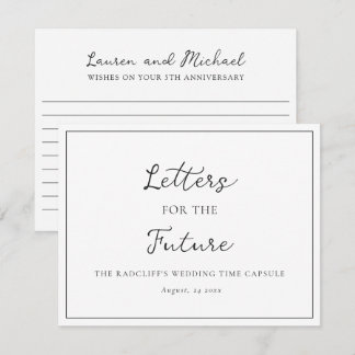 Letters for the Future Wedding Time Capsule Box Card