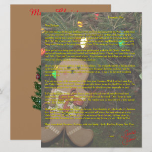 Letters from Santa Gingerbread Man Christmas Tree Holiday Card