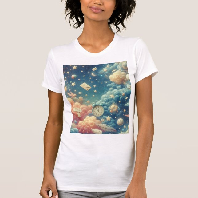 Letters From the Sky — Dreamcore Pastel Clouds T-Shirt (Front)