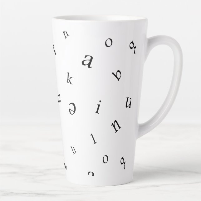Letters Latte Mug (Right)