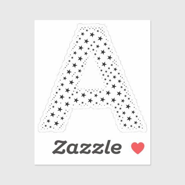 LETTERS MADE OF BLACK STARS (Sheet)