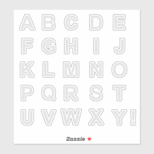 LETTERS MADE OF BLACK STARS