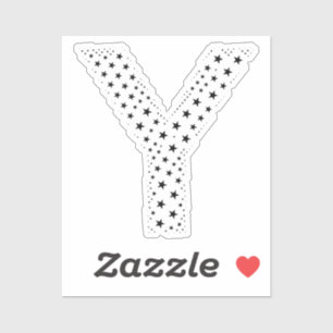 LETTERS MADE OF BLACK STARS