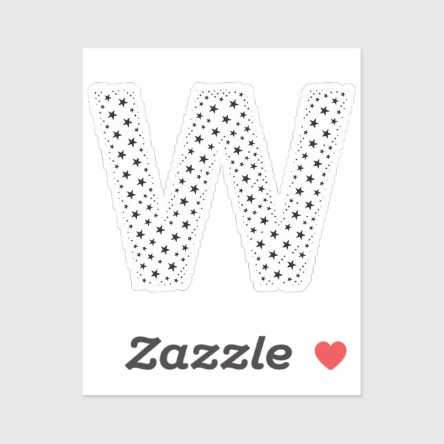 LETTERS MADE OF BLACK STARS (Sheet)