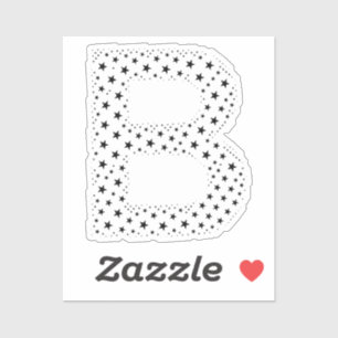 LETTERS MADE OF BLACK STARS