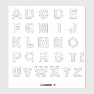 LETTERS MADE OF BLACK STARS