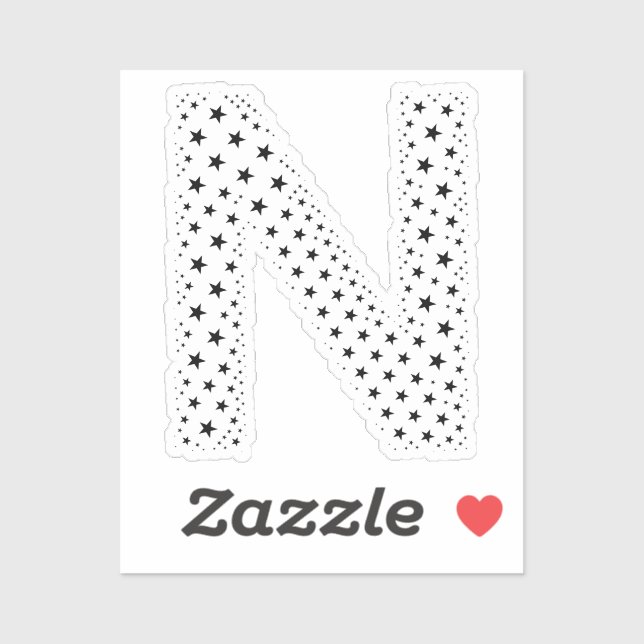 LETTERS MADE OF BLACK STARS (Sheet)