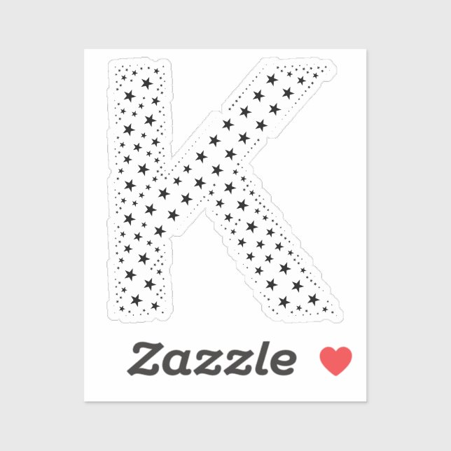 LETTERS MADE OF BLACK STARS (Sheet)