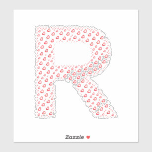 LETTERS MADE UP OF HEARTS