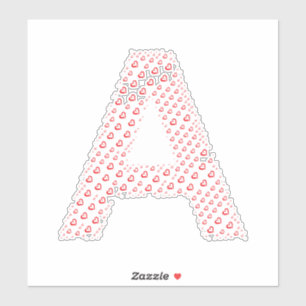 LETTERS MADE UP OF HEARTS