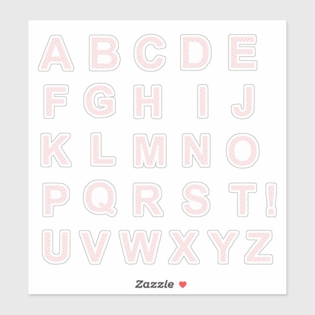 LETTERS MADE UP OF HEARTS (Sheet)